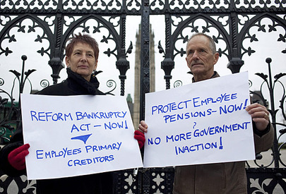 Leonard Sutton, 61, with wife Anna, is among Nortel pensioners who stand to lose retirement benefits in the wake of the company’s bankruptcy. (Oct. 21, 2009)
