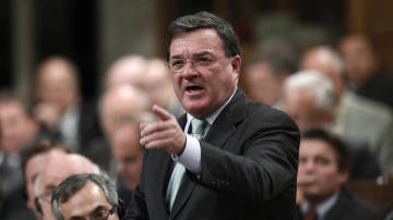 Canada's Finance Minister Jim Flaherty speaks during Question Period in the House of Commons on Parliament Hill in Ottawa June 9, 2010. Chris Wattie/ Reuters