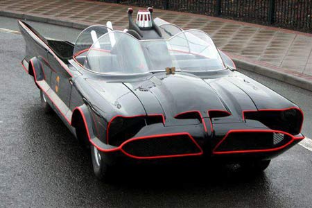 A Batmobile from the 1960s television series "Batman" sold at auction for 119,000 pounds ($233,000) through Coys auctioneers in London in 2007. (Coys Auctioneers)