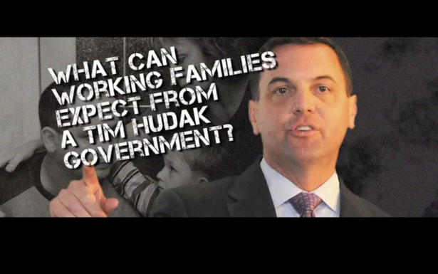 The group Working Families hopes its aggressive new ad blitz will encourage Ontarians to vote against Tim Hudak.