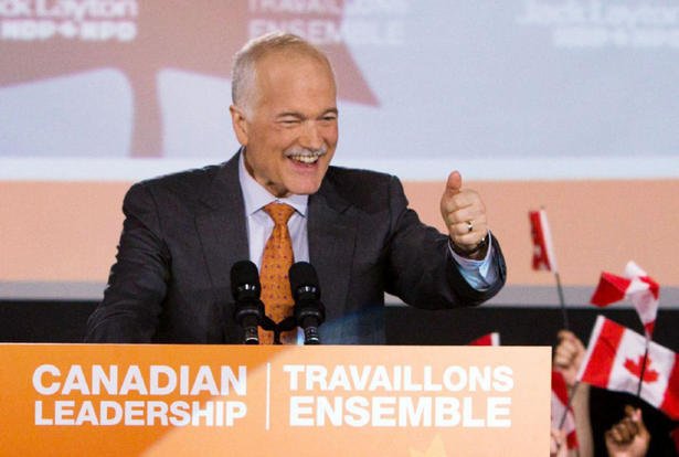 "Step by step, working together, we can build the Canada we want," Jack Layton said last night.