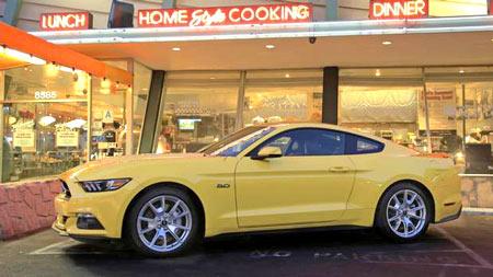 2015 Mustang at Mel's Diner