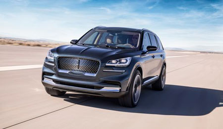 This is the pre-production version of the new Lincoln Aviator. The production version will debut at the Los Angeles auto show.