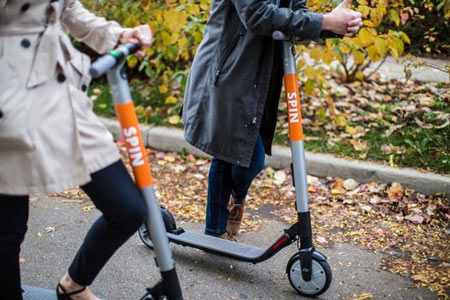 Ford Motor Co. has acquired electric scooter company Spin, and will launch them in Detroit immediately(Photo: Ford)