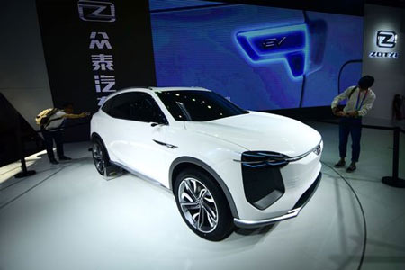 Zotye E200 EV at Beijing Auto Show in April