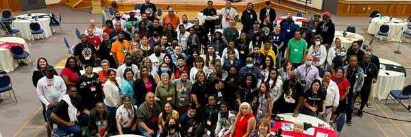 Delegates in a group photo at Unifor’s 2022 BIWOC Conference